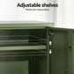 Set of 2 Dallin Buffet Sideboard Cabinet Storage Cupboard 2 Doors Metal - Green