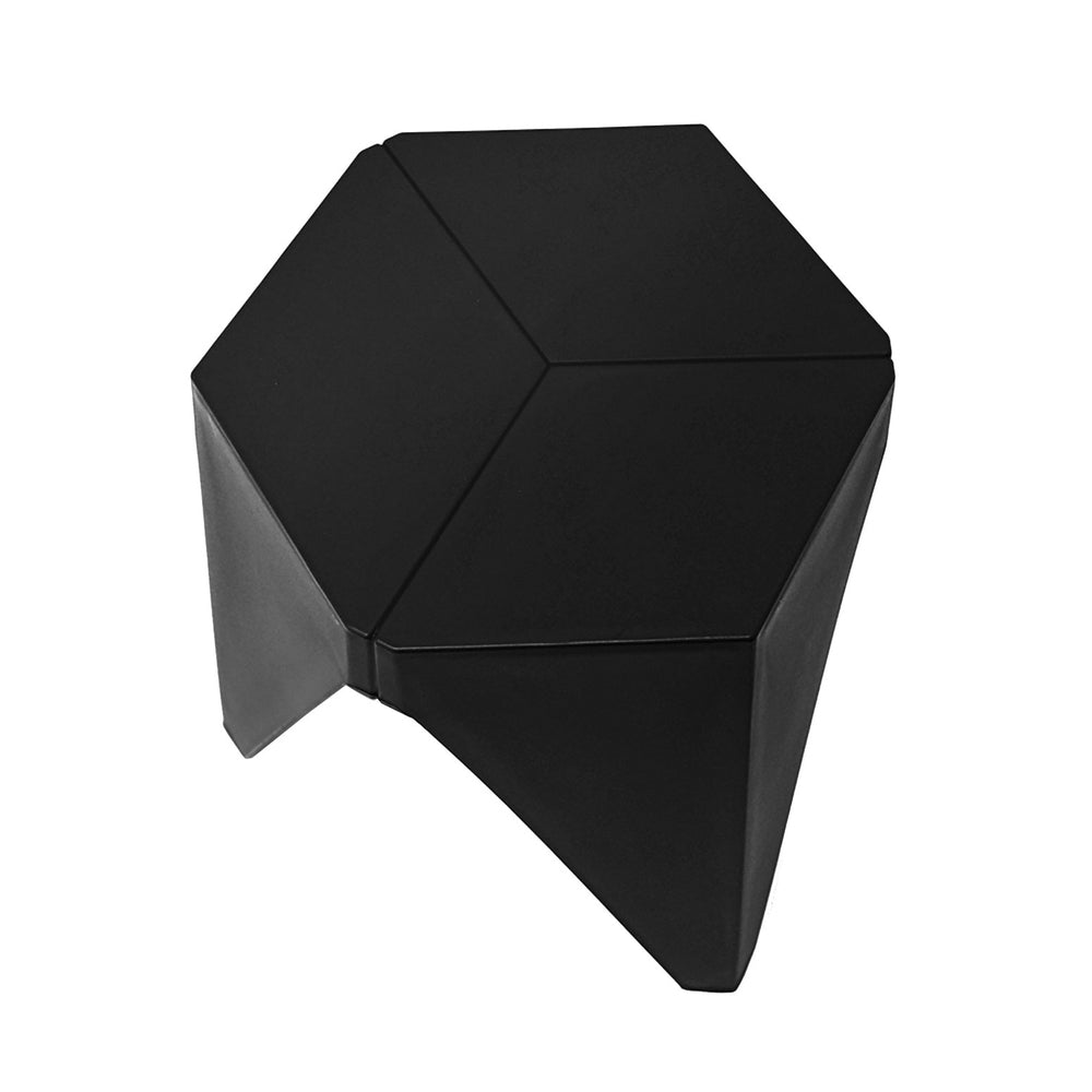 Set of 4 Puzzle Stool Plastic Bar Stools Stackable - Black