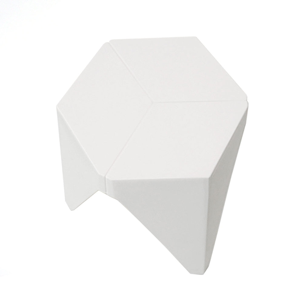 Set of 4 Puzzle Stool Bar Stools Stackable - White