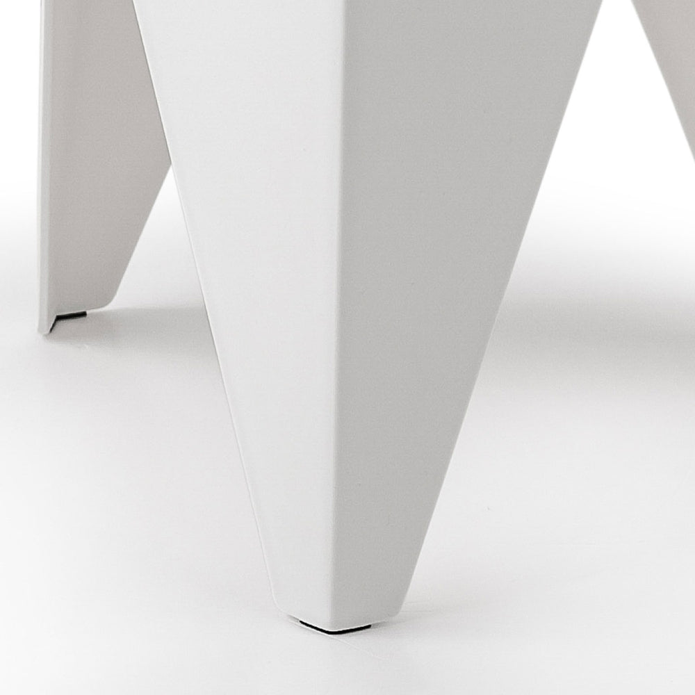 Set of 4 Puzzle Stool Bar Stools Stackable - White
