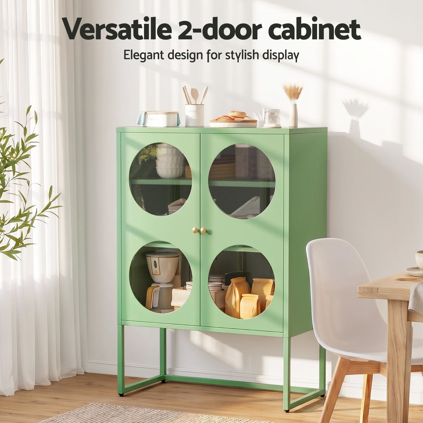 Kael Metal Buffet Sideboard Cabinet - Green