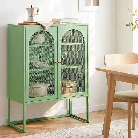 Kellen Metal Buffet Sideboard Cabinet - Green