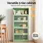 Set of 2 Kian Buffet Sideboard Cabinet Storage Cupboard Mesh Doors Metal - Green