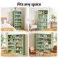 Set of 2 Kian Buffet Sideboard Cabinet Storage Cupboard Mesh Doors Metal - Green