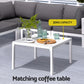 Atlas 5-Seater Outdoor Sofa Set Aluminium Table and Chairs Lounge Patio Furniture 6-Piece - Grey