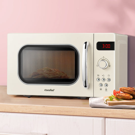 20L Microwave Oven 800W - Cream