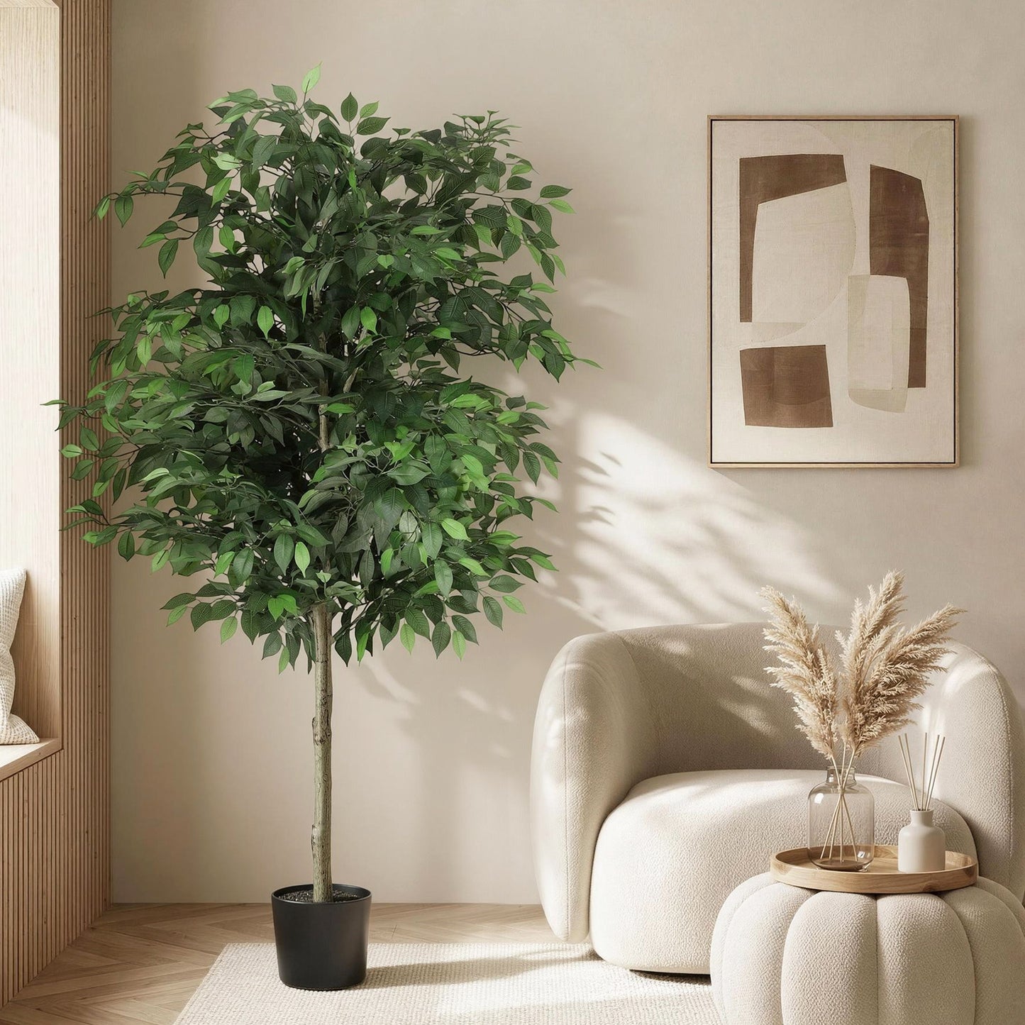 180cm Artificial Ficus Tree Faux Trees Indoor Decor Artificial Plants Lifelike Plant 1.8M