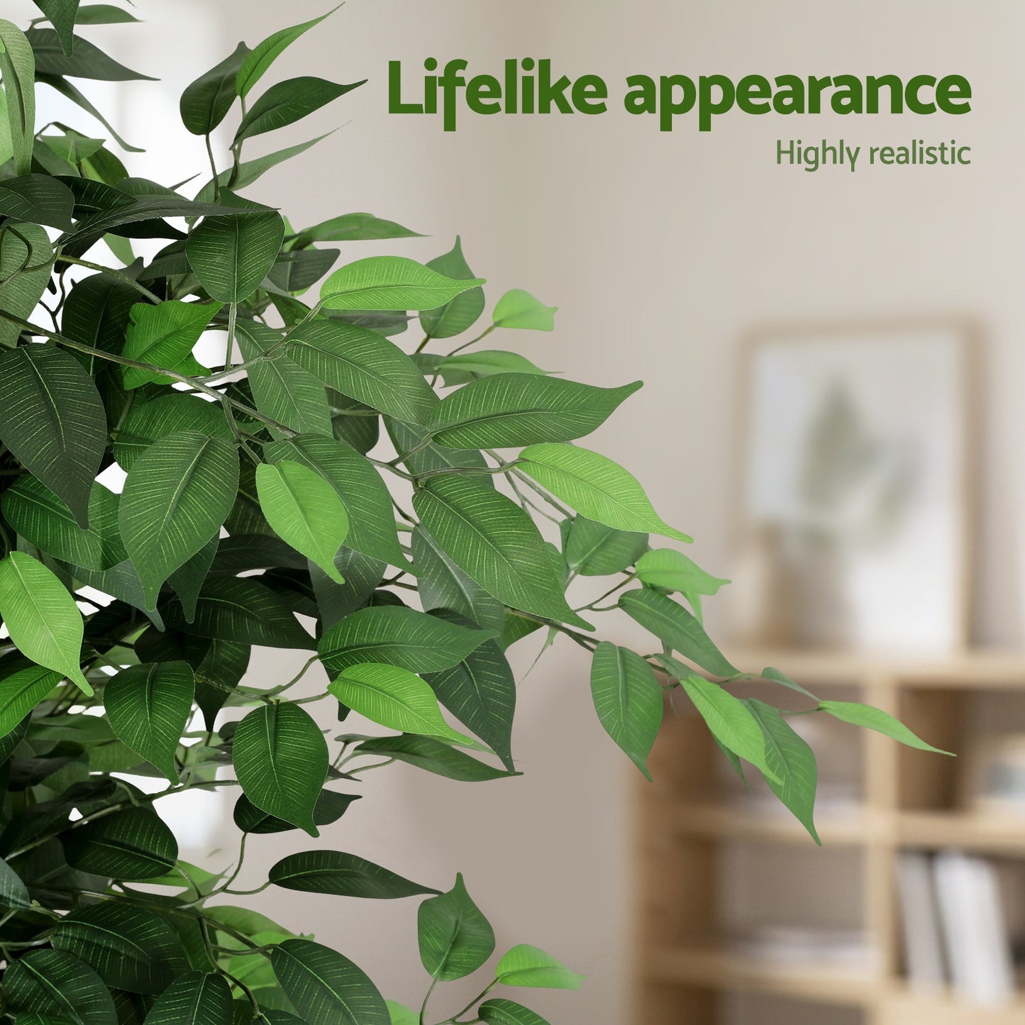 180cm Artificial Ficus Tree Faux Trees Indoor Decor Artificial Plants Lifelike Plant 1.8M