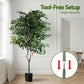 180cm Artificial Ficus Tree Faux Trees Indoor Decor Artificial Plants Lifelike Plant 1.8M