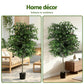 180cm Artificial Ficus Tree Faux Trees Indoor Decor Artificial Plants Lifelike Plant 1.8M