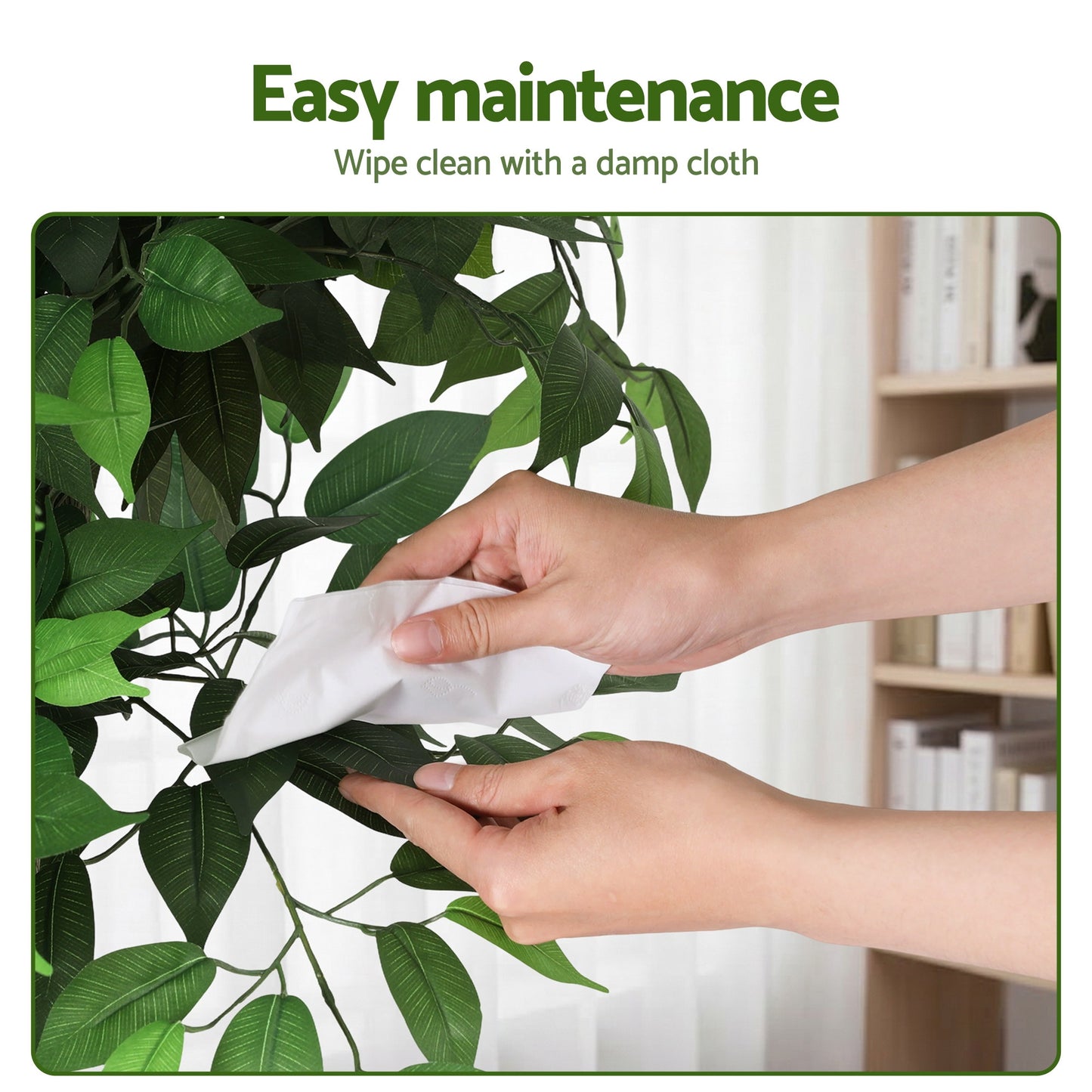 180cm Artificial Ficus Tree Faux Trees Indoor Decor Artificial Plants Lifelike Plant 1.8M