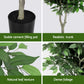 180cm Artificial Ficus Tree Faux Trees Indoor Decor Artificial Plants Lifelike Plant 1.8M