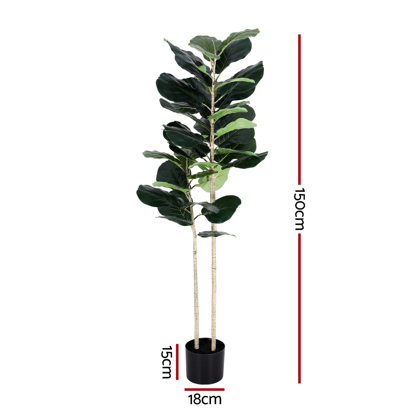 150cm Artificial Fiddle Tree Faux Trees Indoor Decor Artificial Plants Lifelike Plant 1.5M