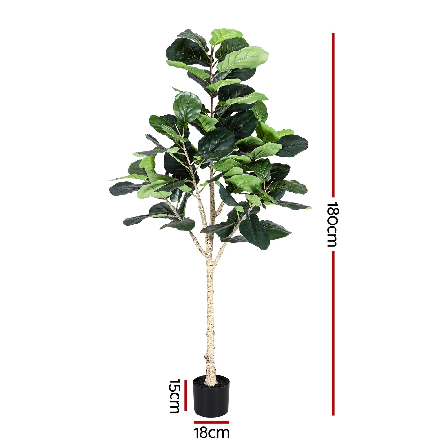 180cm Artificial Fiddle Tree Faux Trees Indoor Decor Artificial Plants Lifelike Plant 1.8M