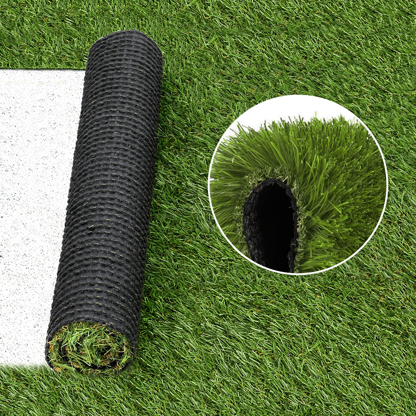 60sqm Artificial Grass 30mm 2mx5m Synthetic Fake Lawn Turf Plastic Plant - 4-Colour Green