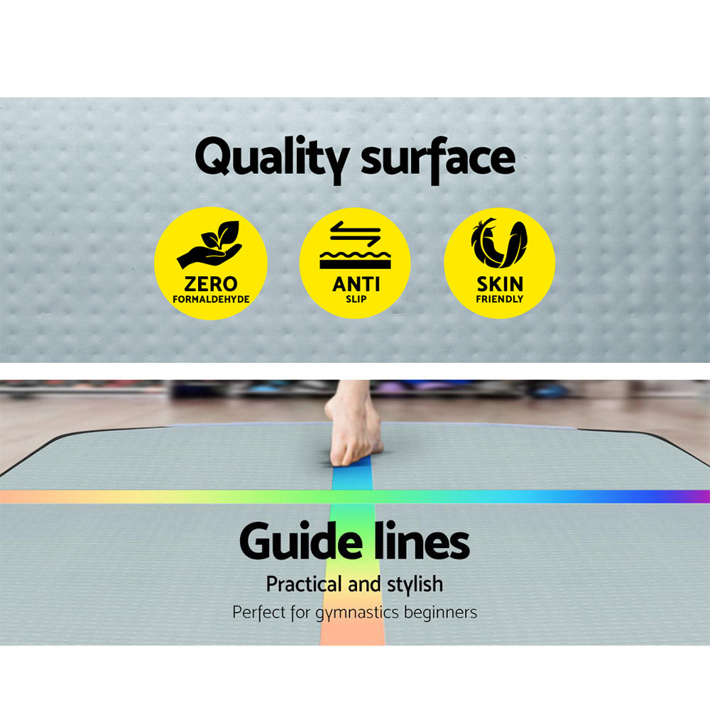 3M Air Track Gymnastics Tumbling Exercise Mat Inflatable Mats + Pump