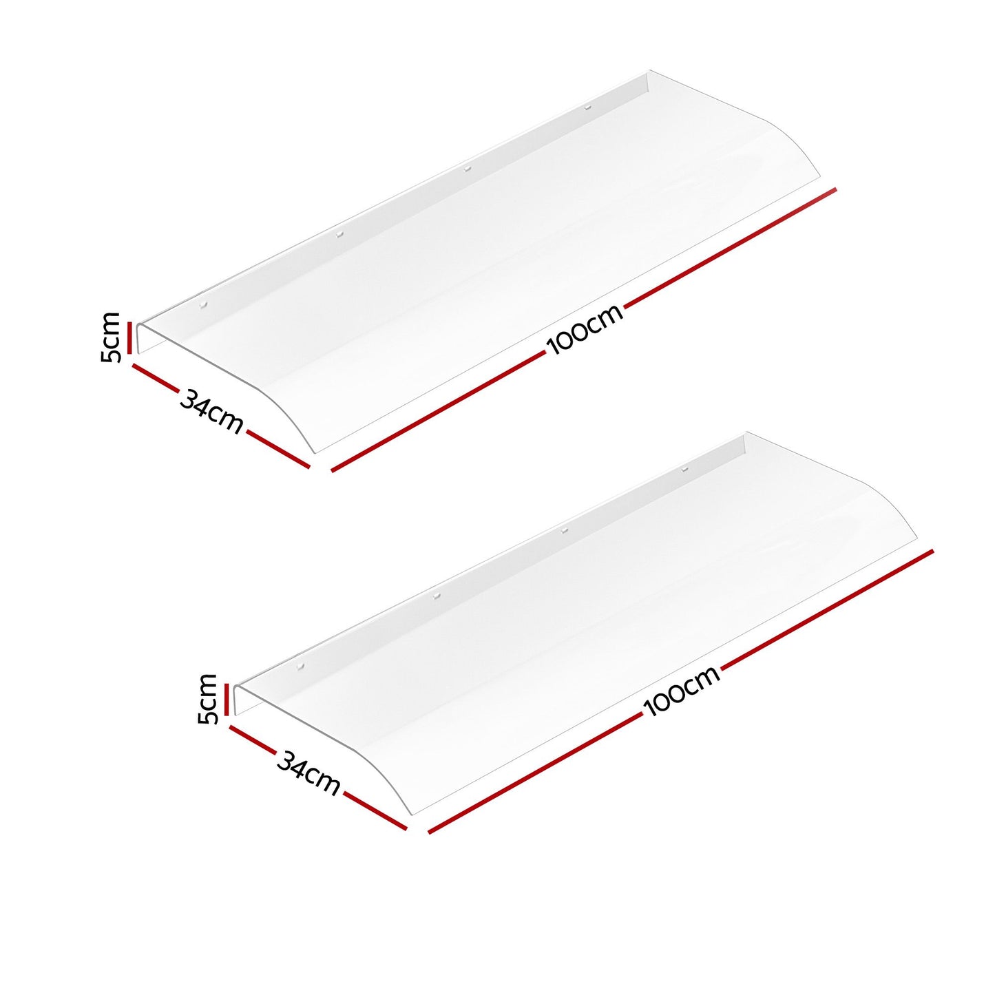 Instahut Window Door Awning 0.4mx2m Transparent