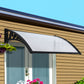 Instahut Window Door Awning 0.8mx1m Transparent