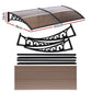 Instahut Window Door Awning 0.8mx2m Brown