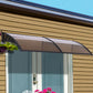 Instahut Window Door Awning 0.8mx2m Brown