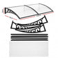 Instahut Window Door Awning 0.8mx2m Transparent
