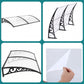 Instahut Window Door Awning 0.8mx2m Transparent