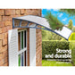 Instahut Window Door Awning Canopy 1.5mx4m Transparent Sheet Grey Plastic Frame
