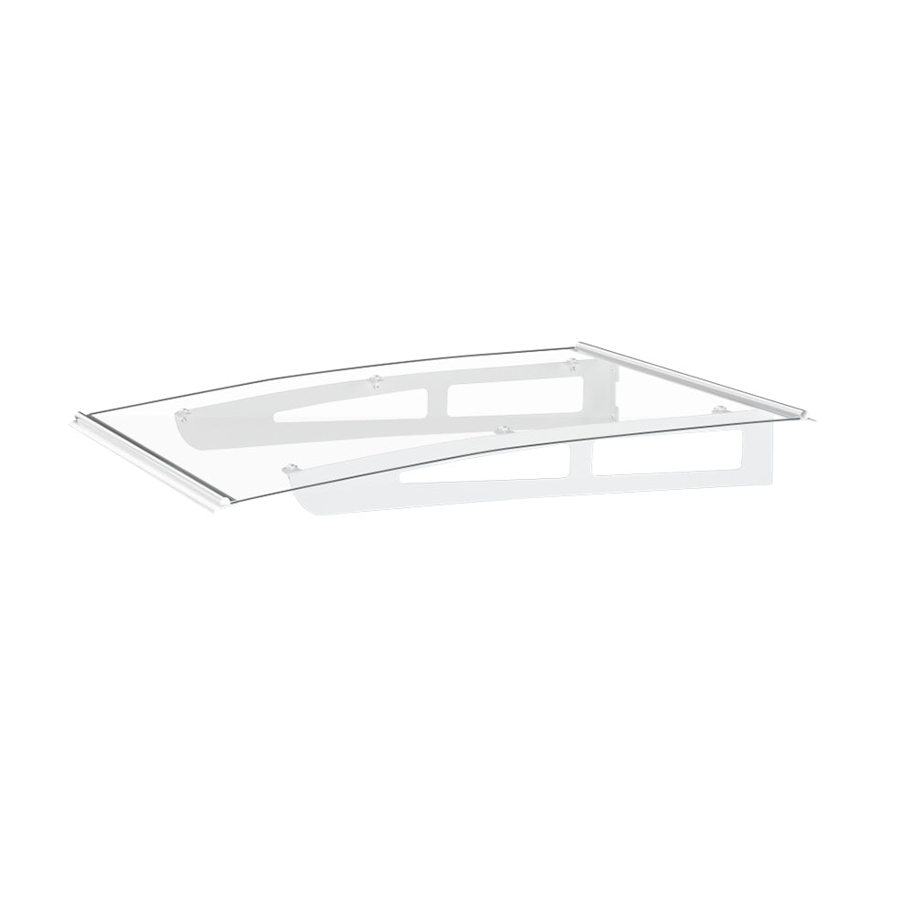 Instahut Window Door Awning Canopy 1mx1m Transparent Solid Sheet Aluminium Frame