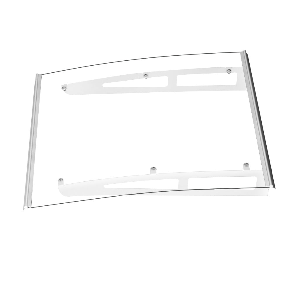 Instahut Window Door Awning Canopy 1mx1m Transparent Solid Sheet Aluminium Frame