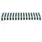 Instahut Retractable Folding Arm Awning Manual Sunshade 3Mx2.5M Green White