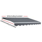 Folding Arm Awning Outdoor Awning Retractable Canopy 3Mx2.5M Grey