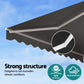 Instahut Retractable Folding Arm Awning Manual Sunshade 3.5M X 2.5M Grey