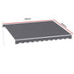 Instahut Retractable Folding Arm Awning Manual Sunshade 3.5M X 3M Grey