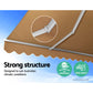 Instahut Retractable Folding Arm Awning Manual Sunshade 4Mx3M Beige