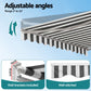 Instahut Retractable Folding Arm Awning Manual Sunshade 4.5Mx3M Grey White