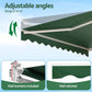 Instahut Retractable Folding Arm Awning Manual Sunshade 5Mx3M Dark Green