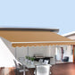 Instahut Retractable Folding Arm Awning Motorised Remoter Sunshade 2.5Mx2M Beige