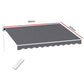 Instahut Retractable Folding Arm Awning Motorised Sunshade 3.5M X 3M Grey