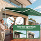 Instahut Retractable Folding Arm Awning Motorised Sunshade 5Mx3M Dark Green