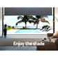 Instahut Outdoor Blinds Blackout Roll Down Awning Window Shade 2.4x2.5M Grey