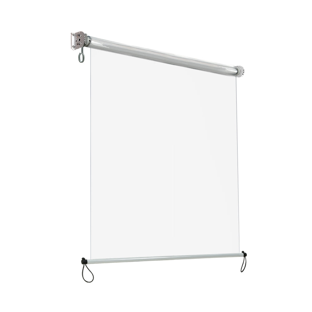 Instahut Outdoor Blinds Transparent Roll Down Awning Window Shade 1.3x2.4M