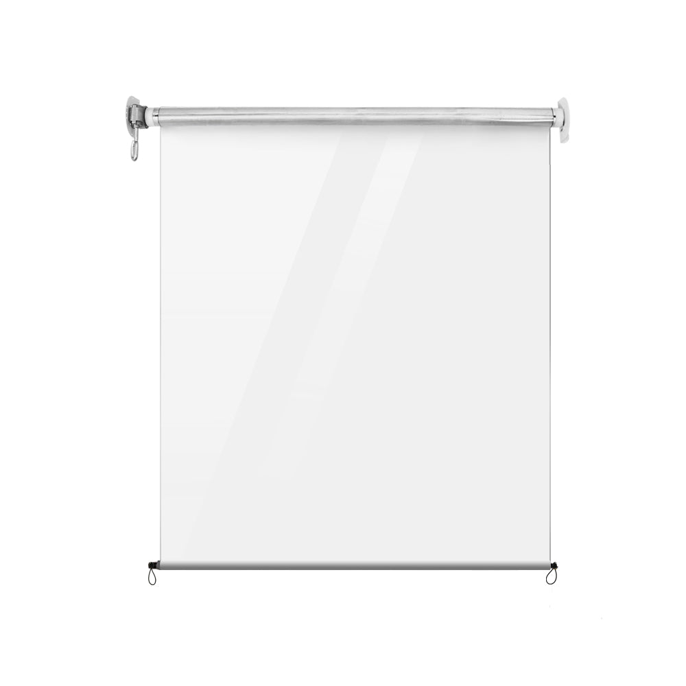 Instahut Outdoor Blinds Transparent Roll Down Awning Window Shade 1.3x2.4M