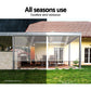 Instahut Outdoor Blinds Transparent Roll Down Awning Window Shade 1.3x2.4M