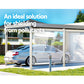 Instahut Outdoor Blinds Transparent Roll Down Awning Window Shade 1.3x2.4M