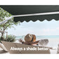 Instahut Window Fixed Pivot Arm Awning Outdoor Blinds Retractable Canopy1.8x2.1M
