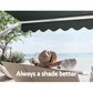 Instahut Window Fixed Pivot Arm Awning Patio Outdoor Blinds Retractable 2.8x2.1M