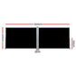 Instahut Side Awning Outdoor Blinds Sun Shade Retractable Screen 2x6M BK