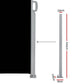 Instahut Side Awning Outdoor Blinds Sun Shade Retractable Screen 2x6M BK