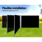 Instahut Side Awning Outdoor Blinds Sun Shade Retractable Screen 2x6M BK
