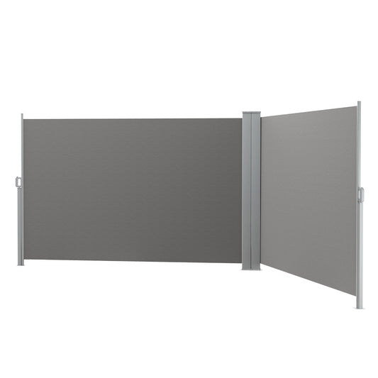 Side Awning Sun Shade Outdoor Retractable Privacy Screen 2x6M Grey